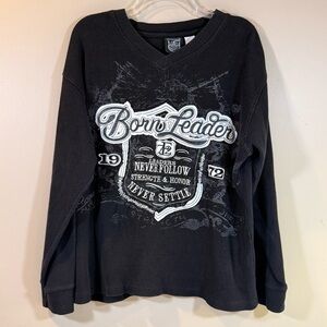 Vintage Evolution Indesign XL Waffle Thermal Y2K Grunge Revival Streetwear Black